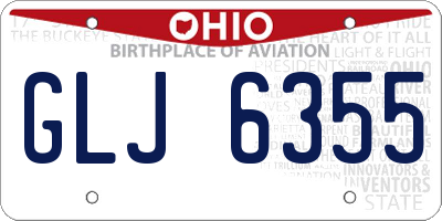 OH license plate GLJ6355