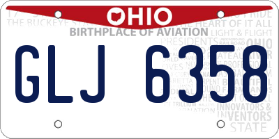 OH license plate GLJ6358
