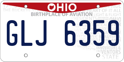 OH license plate GLJ6359