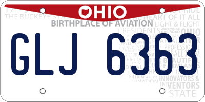 OH license plate GLJ6363