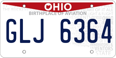 OH license plate GLJ6364