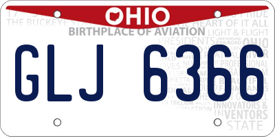 OH license plate GLJ6366