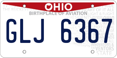 OH license plate GLJ6367