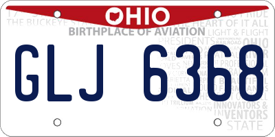 OH license plate GLJ6368