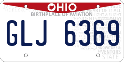 OH license plate GLJ6369
