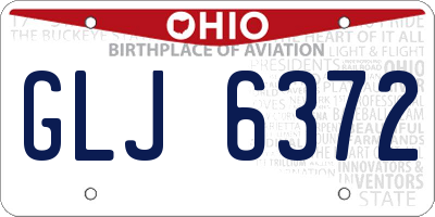 OH license plate GLJ6372