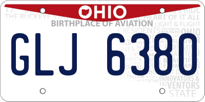 OH license plate GLJ6380