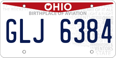 OH license plate GLJ6384