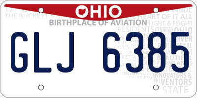 OH license plate GLJ6385