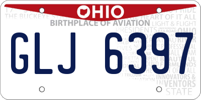 OH license plate GLJ6397