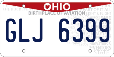 OH license plate GLJ6399