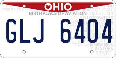 OH license plate GLJ6404