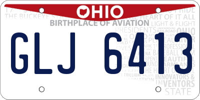 OH license plate GLJ6413