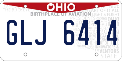 OH license plate GLJ6414