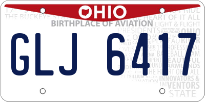 OH license plate GLJ6417