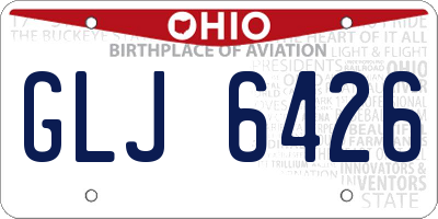OH license plate GLJ6426