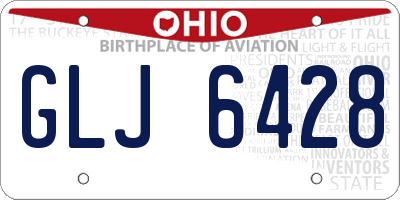 OH license plate GLJ6428
