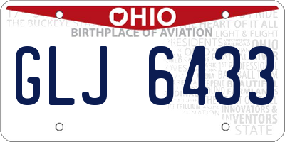 OH license plate GLJ6433