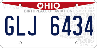 OH license plate GLJ6434
