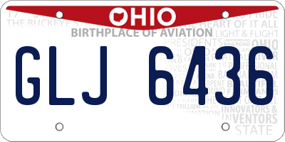 OH license plate GLJ6436