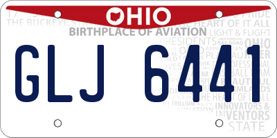OH license plate GLJ6441