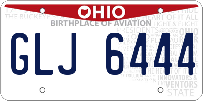 OH license plate GLJ6444