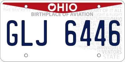 OH license plate GLJ6446