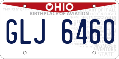 OH license plate GLJ6460