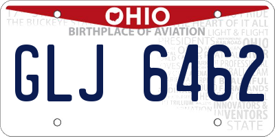 OH license plate GLJ6462