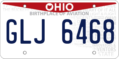 OH license plate GLJ6468