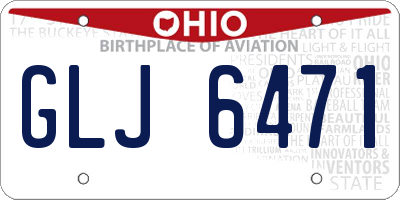 OH license plate GLJ6471