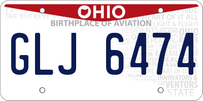 OH license plate GLJ6474