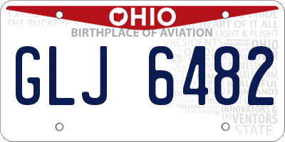 OH license plate GLJ6482