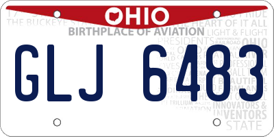 OH license plate GLJ6483