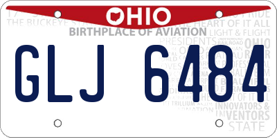 OH license plate GLJ6484
