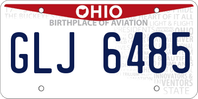 OH license plate GLJ6485