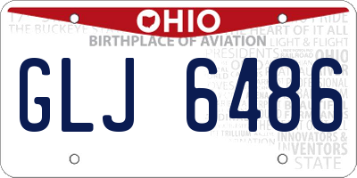 OH license plate GLJ6486