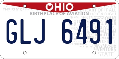 OH license plate GLJ6491