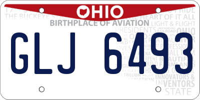 OH license plate GLJ6493