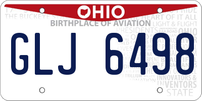 OH license plate GLJ6498