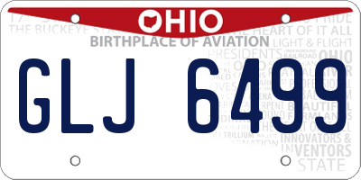 OH license plate GLJ6499