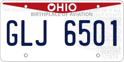 OH license plate GLJ6501