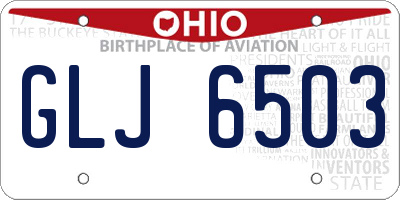 OH license plate GLJ6503