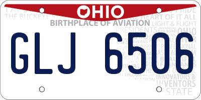 OH license plate GLJ6506