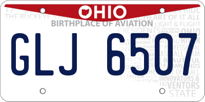OH license plate GLJ6507