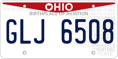 OH license plate GLJ6508