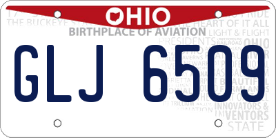 OH license plate GLJ6509