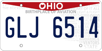OH license plate GLJ6514
