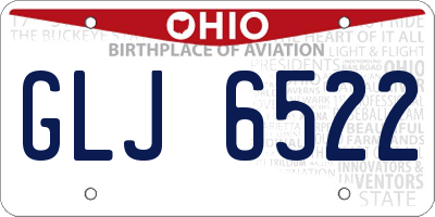 OH license plate GLJ6522
