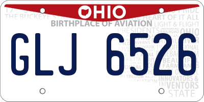 OH license plate GLJ6526